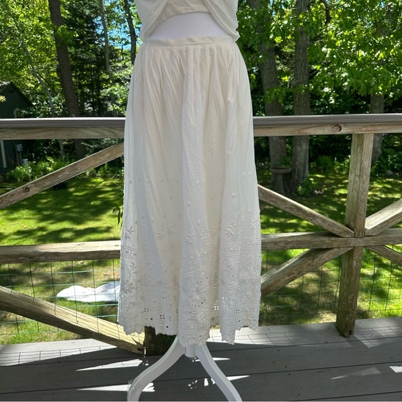 LoveShackFancy Jenna Dress White Cutout Midi Small - Picture 6 of 16